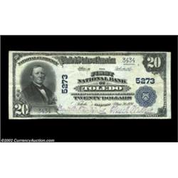 Toledo, IL - $20 1902 Plain Back Fr. 659 The First NB Ch. # 5273A nice Very Fine large example with.