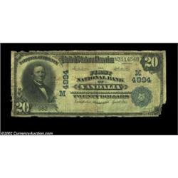 Vandalia, IL - $20 1902 Date Back Fr. 649 The First NB Ch. # (M)4994A well circulated example which.