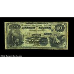 Mount Hope, KS - $10 1882 Value Back Fr. 577 The First NB Ch. # (W)5559One of only two Value Backs r