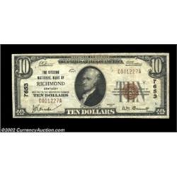 Richmond, KY - $10 1929 Ty. 1 The Citizens NB Ch. # 7653Small notes are even scarcer than large from