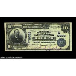 Richmond, KY - $10 1902 Plain Back Fr. 627 The Southern NB Ch. # (S)9832A lovely large example just.