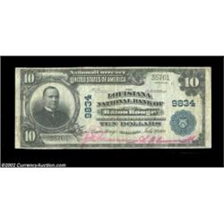 Baton Rouge, LA - $10 1902 Plain Back Fr. 627 The Louisiana NB Ch. # 9834A nice note from the Louisi