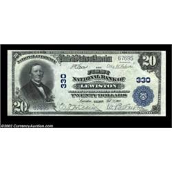 Lewiston, ME - $20 1902 Plain Back Fr. 650 The First NB Ch. # 330A scarce note from a bank and state