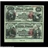 Image 1 : Holyoke, MA - $10-$20 1875 Fr. 423a/439 The City NB Ch. # 2430 Uncut PairThis uncut pair, consisting