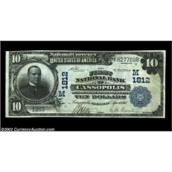 Cassopolis, MI - $10 1902 Date Back Fr. 619 First National Bank Ch. # (M)1812 From a bank more well.