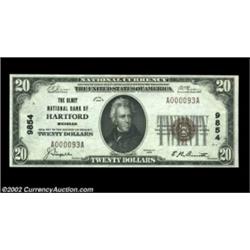 Hartford, MI - $20 1929 Ty. 1 Olney NB Ch. # 9854This Choice About Uncirculated note from the only i