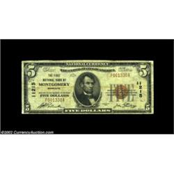 Montgomery, MN - $5 1929 Ty. 1 The First NB Ch. # 11215Scarce even in small size, with fives the onl