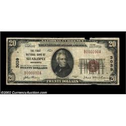 Shakopee, MN - $20 1929 Ty. 1 The First NB Ch. # 3039A very scarce bank which is seldom available, e