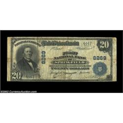 Springfield, MN - $20 1902 Plain Back Fr. 651 The First NB Ch. # 8269The only bank in town, and a ra