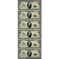 Sykesville, PA - $10 1929 Ty. 2 First NB Ch. # 14169 Uncut SheetThe first of two sheets from this ba