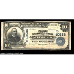 Springfield, SC - $10 1902 Plain Back Fr. 631 The First NB Ch. # (S)10586A tough large size note fro