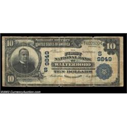 Walterboro, SC - $10 1902 Plain Back Fr. 627 The First NB Ch. # (S)9849Large notes only from this ba