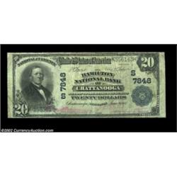 Chattanooga, TN - $20 1902 Plain Back Fr. 650 Hamilton NB Ch. # (S)7848Very Fine, with signatures th