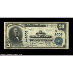 Austin, TX - $20 1902 Plain Back Fr. 653 The Austin NB Ch. # (S)4308A more than acceptable large sta