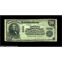 Big Springs, TX - $20 1902 Plain Back Fr. 650 The West Texas NB Ch. # 6668A very scarce bank in larg