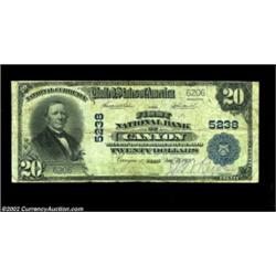 Canyon, TX - $20 1902 Plain Back Fr. 658 The First NB Ch. # 5238A very scarce large example from thi