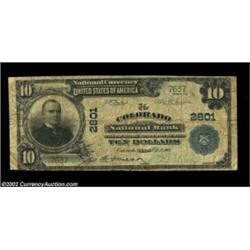 Colorado, TX - $10 1902 Plain Back Fr. 624 The Colorado NB Ch. # 2801A rare note from a bank we have