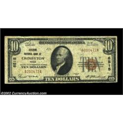 Crosbyton, TX - $10 1929 Ty. 1 Citizens NB Ch. # 8515An extremely rare bank which was missing from b