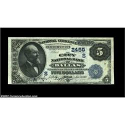 Dallas, TX - $5 1882 Date Back Fr. 537 City NB of Dallas Ch. # 2455A lovely high grade Second Charte