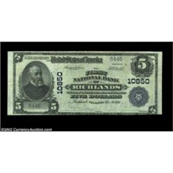 Richlands, VA - $5 1902 Plain Back Fr. 606 The First NB Ch. # 10850Two examples are recorded in the.