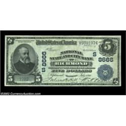 Richmond, VA - $5 1902 Date Back Fr. 593 The National State and City Bank Ch. # (S)8666The second ti