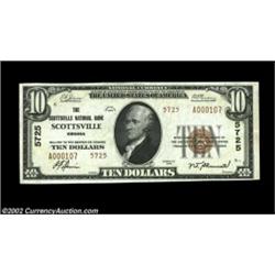 Scottsville, VA - $10 1929 Ty. 2 The Scottsville NB Ch. # 5725A very tough note from the only bank t