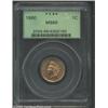 Image 1 : 1860 1C Pointed Bust MS65 PCGS. This beautiful example has a full strike and nearly flawless, satiny