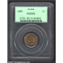 1885 1C MS65 Red PCGS. The Philadelphia Mint's ongoing difficulties with finding an adequate and aff