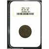 Image 1 : 1854 1/2 C MS65 Brown NGC. B-1, C-1, R.1. Die State 1.0. Generally tan-brown in color, with hints of