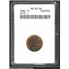 Image 1 : 1864 1C L On Ribbon MS63 Red and Brown ANACS. Well struck with generous amounts of mint red about th
