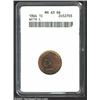 Image 1 : 1864 1C L On Ribbon MS63 Red and Brown ANACS. Well struck with generous amounts of mint red about th