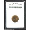 Image 1 : 1866 1C MS65 Red ANACS. Fully struck in all areas with pinpoint detailing on the tips of the feather