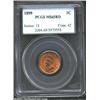 Image 1 : 1899 1C MS65 Red PCGS. With full red color, and attractive lustrous surfaces, only a slight weakness