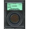 Image 1 : 1787 1/2 C Massachusetts Half Cent MS66 Brown PCGS. Ryder 4-C. This is an extraordinarily well prese