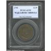 Image 1 : 1795 1/2P Washington Liberty & Security Halfpenny, BIRMINGHAM Edge AU55 PCGS. Baker-31b, R.5. Attrac