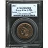 Image 1 : 1834 1C Large 8, Small Stars, Medium Letters MS65 Red and Brown PCGS. N-3, High R.1. Remnants of min