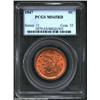 Image 1 : 1847 1C MS65 Red PCGS. N-24a, R.1. Tied for Condition Census # 1 (per Bob Grellman). This is an earl