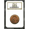 Image 1 : 1849 1C MS66 Red and Brown NGC. N-22. E-MDS. The card from Bob Grellman that accompanies this coin a