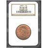 Image 1 : 1855 1C Upright 5s MS66 Red NGC. The strike on both sides of this coin is truly remarkable for a Cor