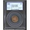 Image 1 : 1858 1C Large Letters MS65 PCGS. Streaks of medium brown patina are seen on the obverse, but the dom