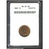 Image 1 : 1869 1C MS62 Red and Brown ANACS. Sharply struck with scattered brown patina over the golden-red sur