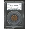 Image 1 : 1869 1C MS64 Red and Brown PCGS. This pleasing near-Gem specimen boasts problem-free satiny surfaces