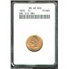 Image 1 : 1870 1C MS62 Red ANACS. FS-8.6. TY in LIBERTY is die doubled northwest with a wide spread. The lower