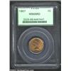 Image 1 : 1907 1C MS65 Red PCGS. Fully red with lustrous surfaces and sharp strike.From the Trane Collection..