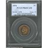 Image 1 : 1876 1C PR65 Cameo PCGS. Rich cherry-red color covers the surfaces of this deeply mirrored proof wit