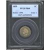 Image 1 : 1859 1C PR64 PCGS. Glassy, modestly reflective surfaces exhibit pinpoint sharpness on the highpoints