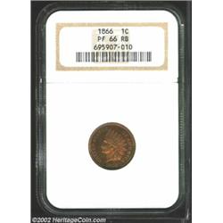 1866 1C PR66 Red and Brown NGC. Razor sharp striking detail is readily evident through an overlay of