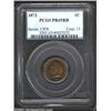 Image 1 : 1872 1C PR65 Red PCGS. Struck from an intermediate die state with the die scratch behind the Y in th