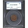 Image 1 : 1877 1C PR65 Red and Brown PCGS. The orange-red luster has faded to medium brown patina toward the c
