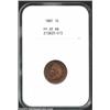 Image 1 : 1881 1C PR65 Red and Brown NGC. The glittering mirrored fields have rich ruby-red and tan-gold color